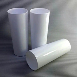 Kit 6 Copos Long Drink Acrílico 370ml Branco