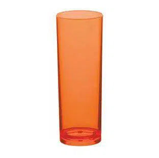 Kit 6 Copos Long Drink Acrílico 370ml Laranja Neon