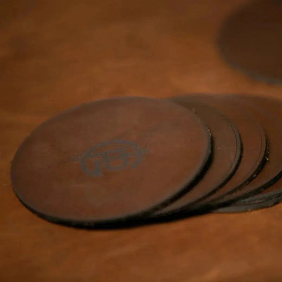 Kit 6 Porta Copos em Couro Café Artemano