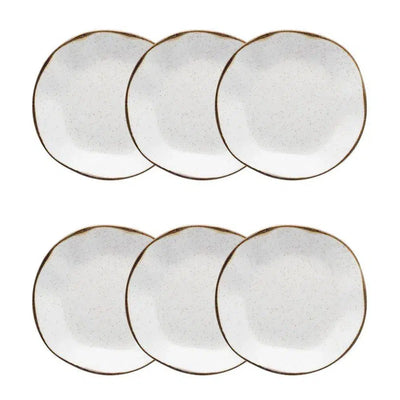 Kit 6 Pratos Fundos Porcelana Ryo Maresia 22,5cm