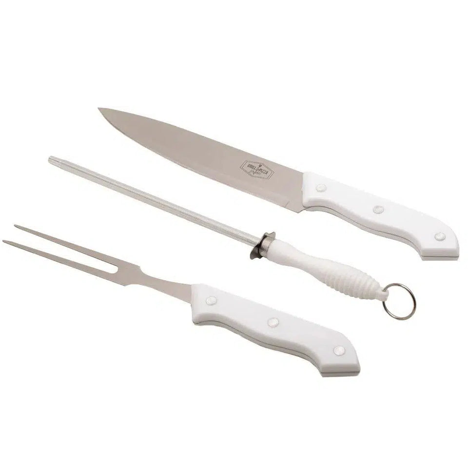 Kit Churrasco Garfo e Faca Chaira Prana