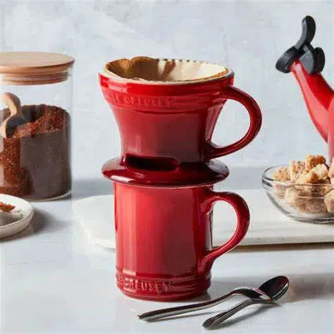 Kit Coador + Caneca Seattle 400ml Cerãmica Vermelho Le Creuset