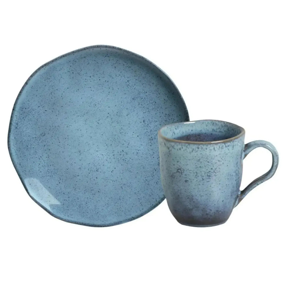 Kit Lanches 4 peças Stoneware Orgânico Breeze Porto Brasil