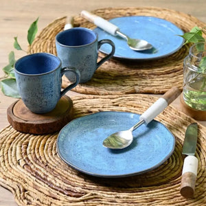 Kit Lanches 4 peças Stoneware Orgânico Breeze Porto Brasil