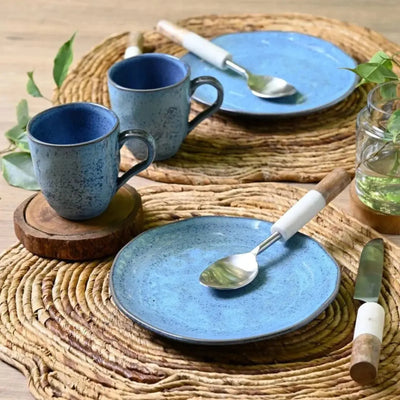 Kit Lanches 4 peças Stoneware Orgânico Breeze Porto Brasil