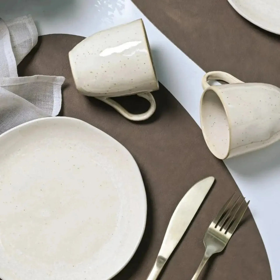 Kit Lanches 4 peças Stoneware Orgânico Shiny Porto Brasil