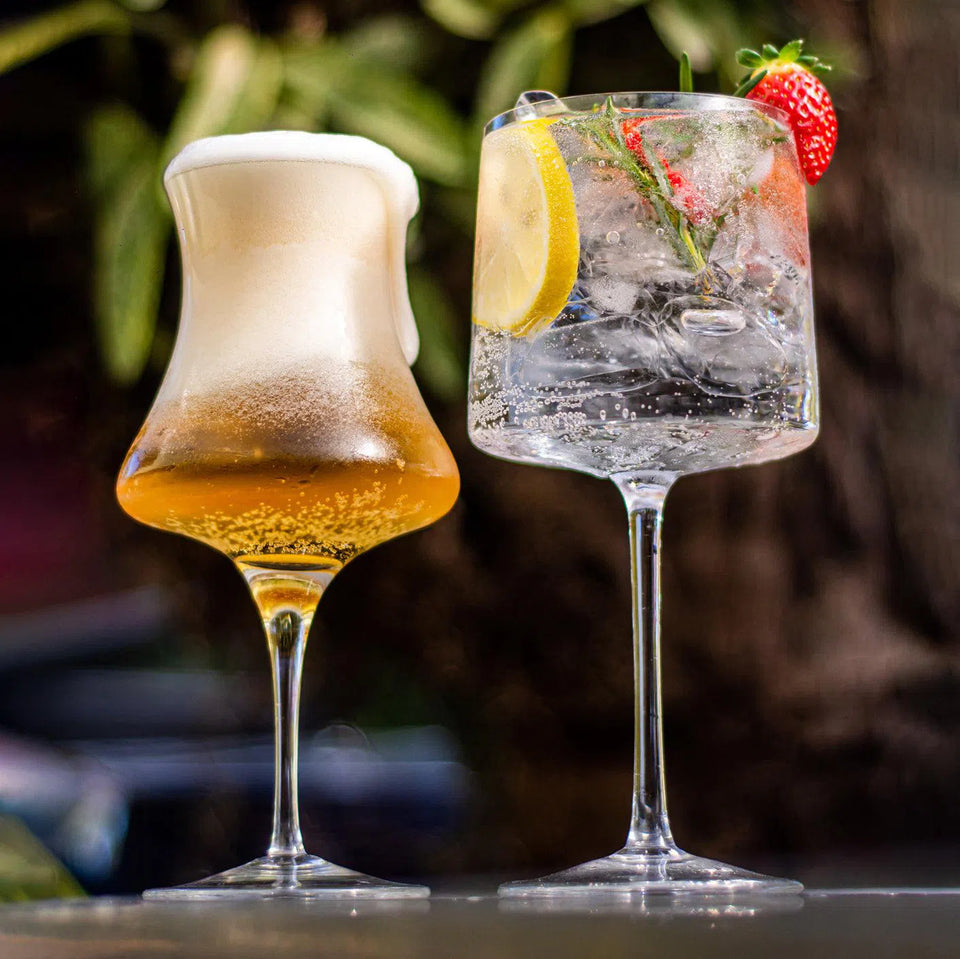 Kit Promocional: 2 Taças para Gin Quadratta + 2 Taças para Cerveja Bräuer Artemano