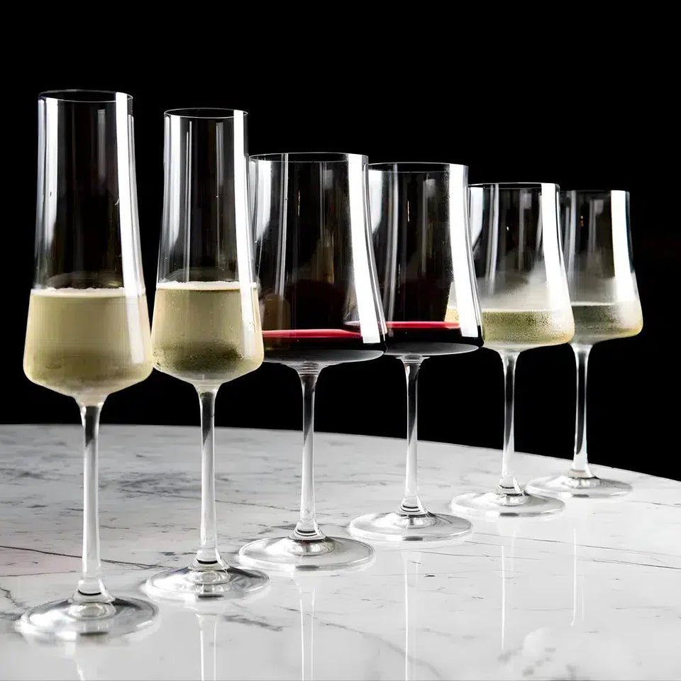 Kit Promocional: Linha Taças em Cristal Bohemia Sommelier para Vinho Tinto, Branco e Espumante (18 Taças)