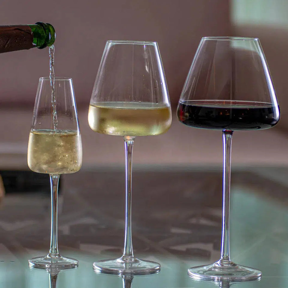 Kit Promocional: Taças em Cristal para Vinho e Espumante Linha Mirage Artevino (12 Taças)