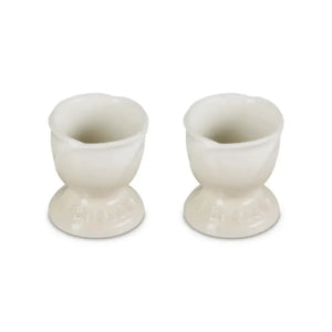 Kit com 2 Suportes para Ovo Ceramica Jardin Meringue Le Creuset