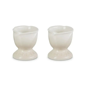 Kit com 2 Suportes para Ovo Ceramica Jardin Meringue Le Creuset