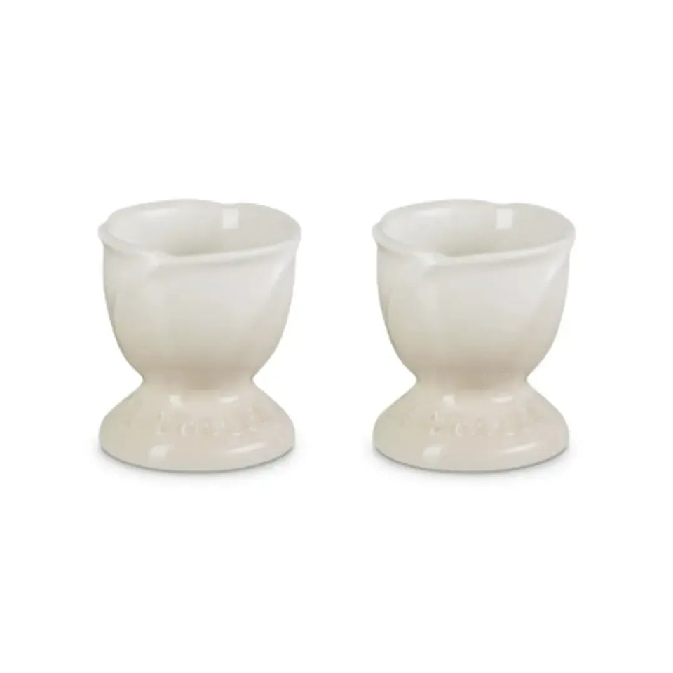 Kit com 2 Suportes para Ovo Ceramica Jardin Meringue Le Creuset