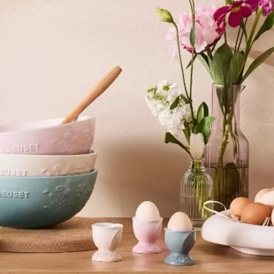 Kit com 2 Suportes para Ovo Ceramica Jardin Sea Salt Le Creuset