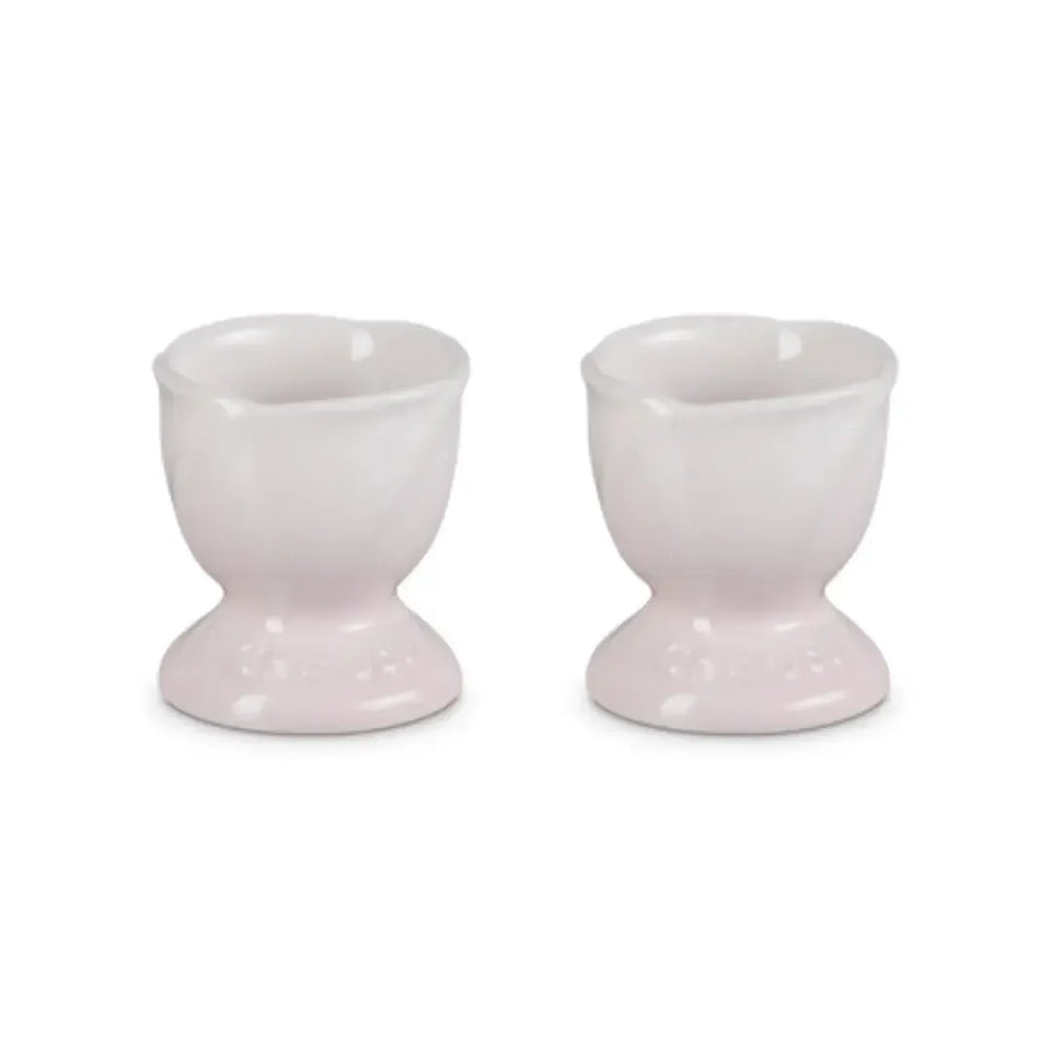 Kit com 2 Suportes para Ovo Ceramica Jardin Shell Pink Le Creuset