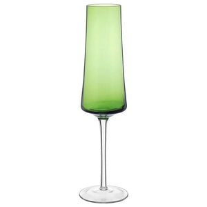 Kit com 2 Taças para Espumante em Cristal Sommelier 210ml Verde