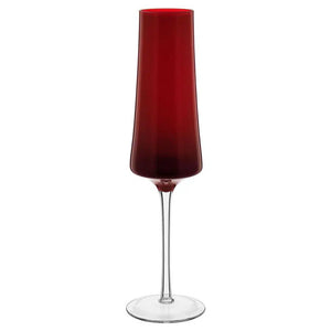 Kit com 2 Taças para Espumante em Cristal Sommelier 210ml Vermelho