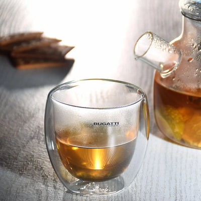 Kit com 2 Xícaras para Chá Parede Dupla 250ml Bugatti