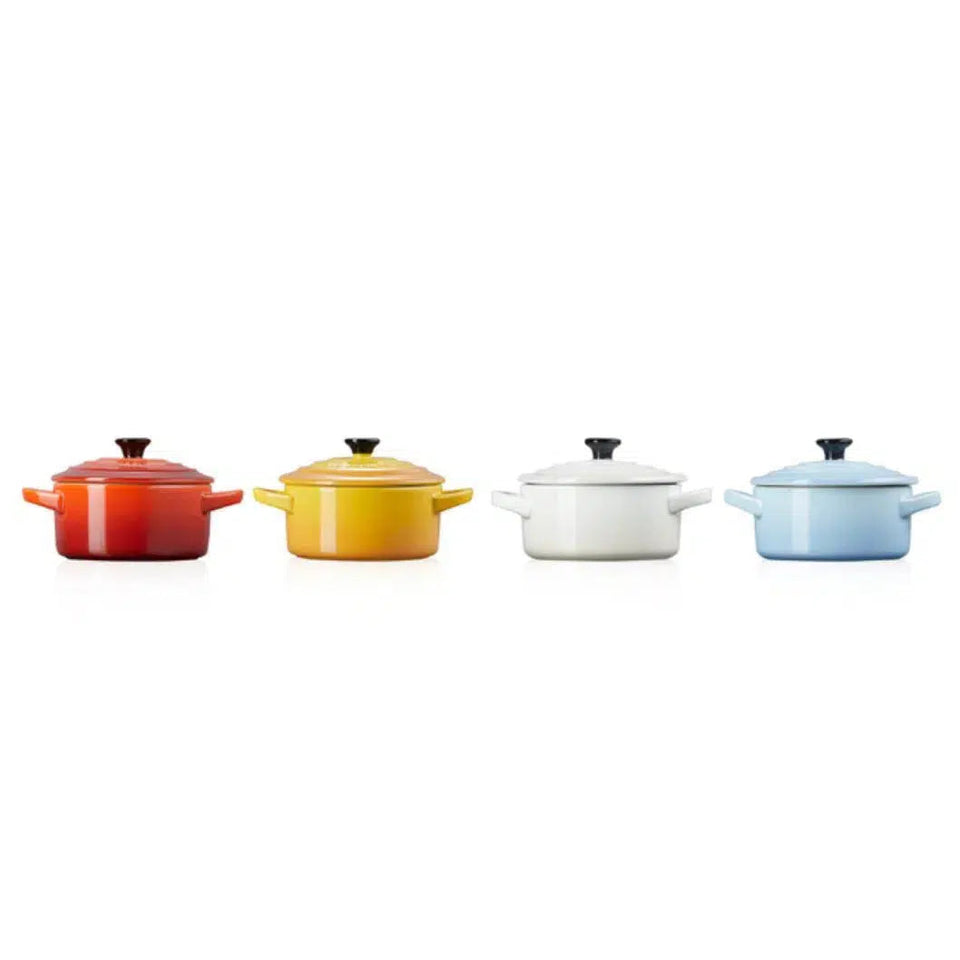 Kit com 4 Mini Cocottes 250ml 10cm Elements Collection Le Creuset