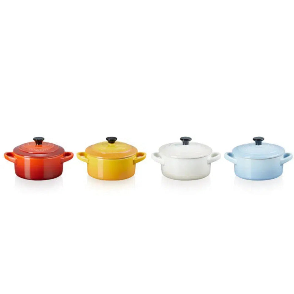 Kit com 4 Mini Cocottes 250ml 10cm Elements Collection Le Creuset