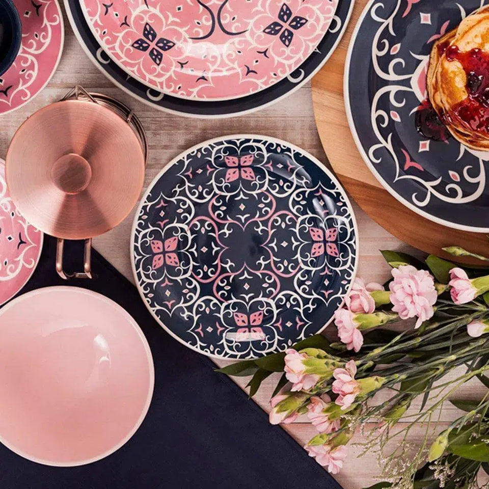 Kit com 6 Pratos de Sobremesa 20cm Floreal Hana