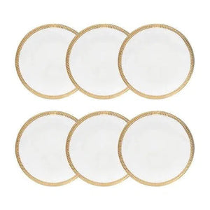 Kit com 6 Pratos de Sobremesa Porcelana Paddy 19cm