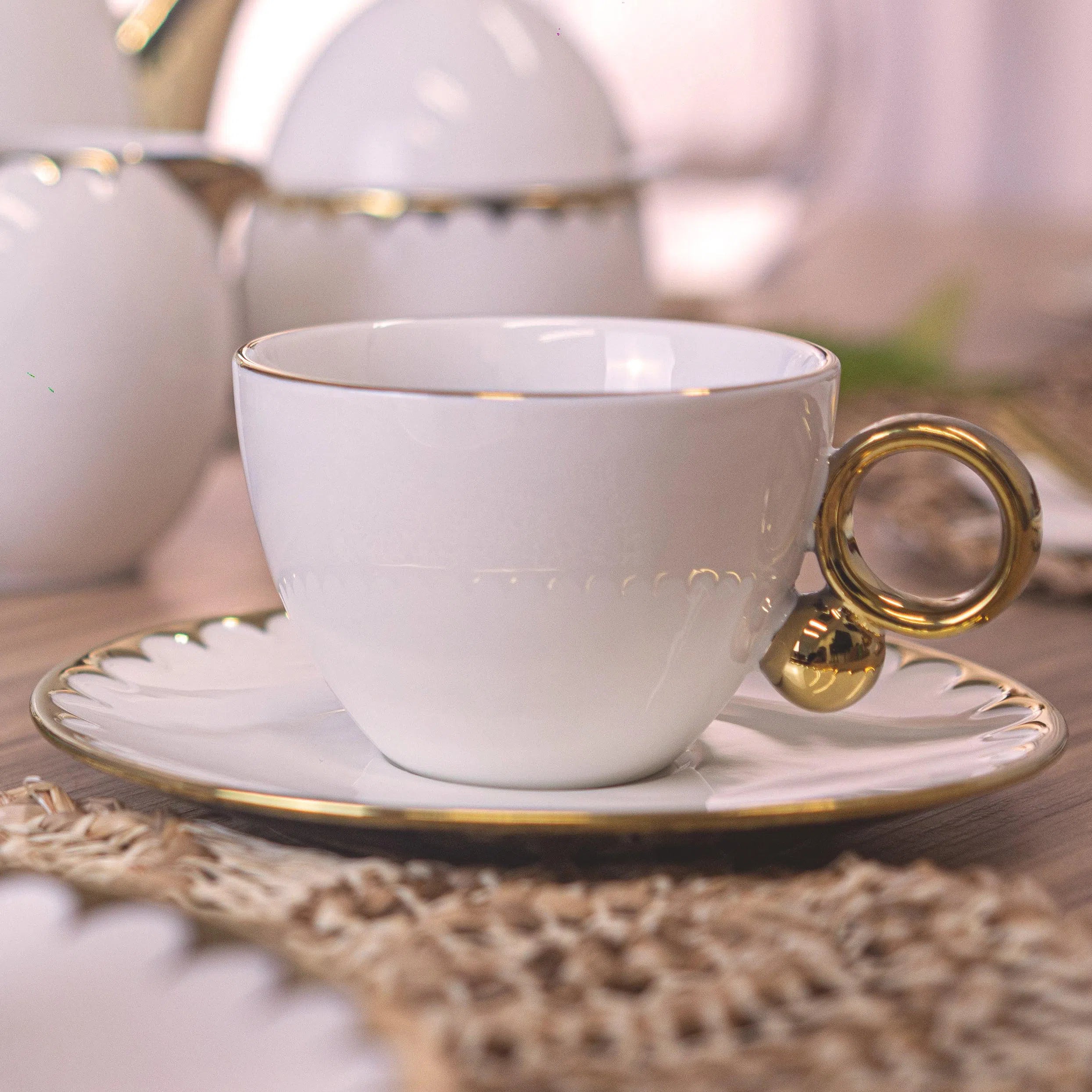 jogo de chá de porcelana: Charme na sua mesa