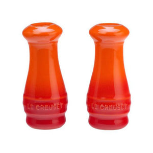 Kit com Saleiro & Pimenteiro Cerâmica Laranja 110ml Le Creuset