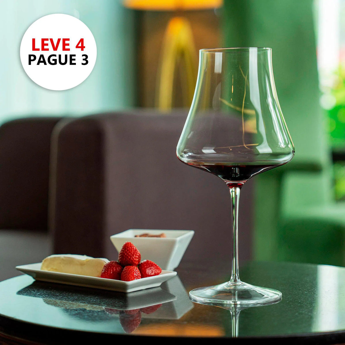 Leve 4, Pague 3 Kit Taças Para Vinho Em Cristal Linha Piemonte 1360Ml