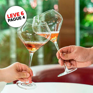 Leve 6, Pague 4: Kit Taças para Vinho em Cristal Linha Massimo 740ml Artevino