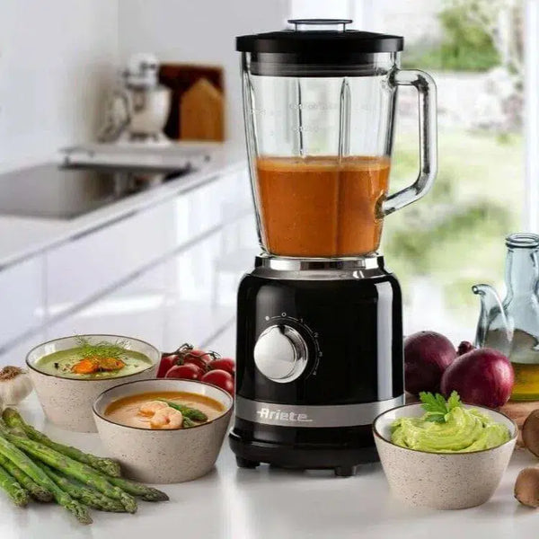 Liquidificador Moderna Preto Copo de Vidro 1,5L 220V 1000W Ariete
