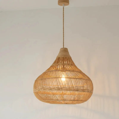 Luminária Artesanal Rattan Natural Amaya 107x110cm Bahali