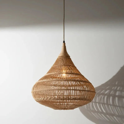 Luminária Artesanal Rattan Natural Amaya 80x77cm Bahali