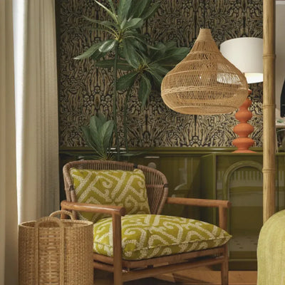 Luminária Artesanal Rattan Natural Amaya 80x77cm Bahali