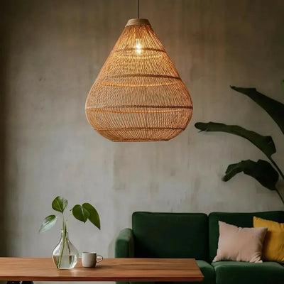 Luminária Artesanal Rattan Natural Amaya 107x110cm Bahali