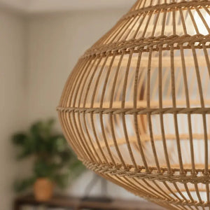 Luminária Artesanal Rattan Natural Amaya 107x110cm Bahali