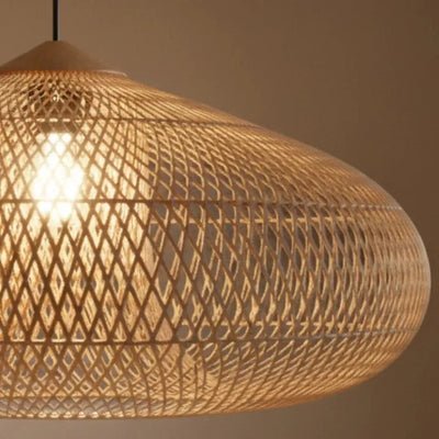 Luminária Artesanal Rattan Natural Ayla 80x51cm Bahali