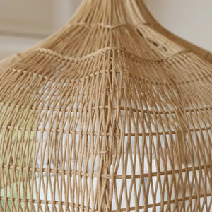 Luminária Artesanal Rattan Natural Fleur 150cm Bahali