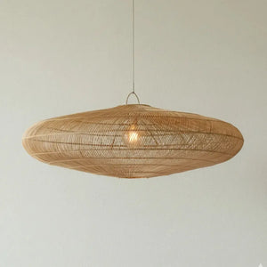 Luminária Artesanal Rattan Natural Gaia 150x47cm Bahali