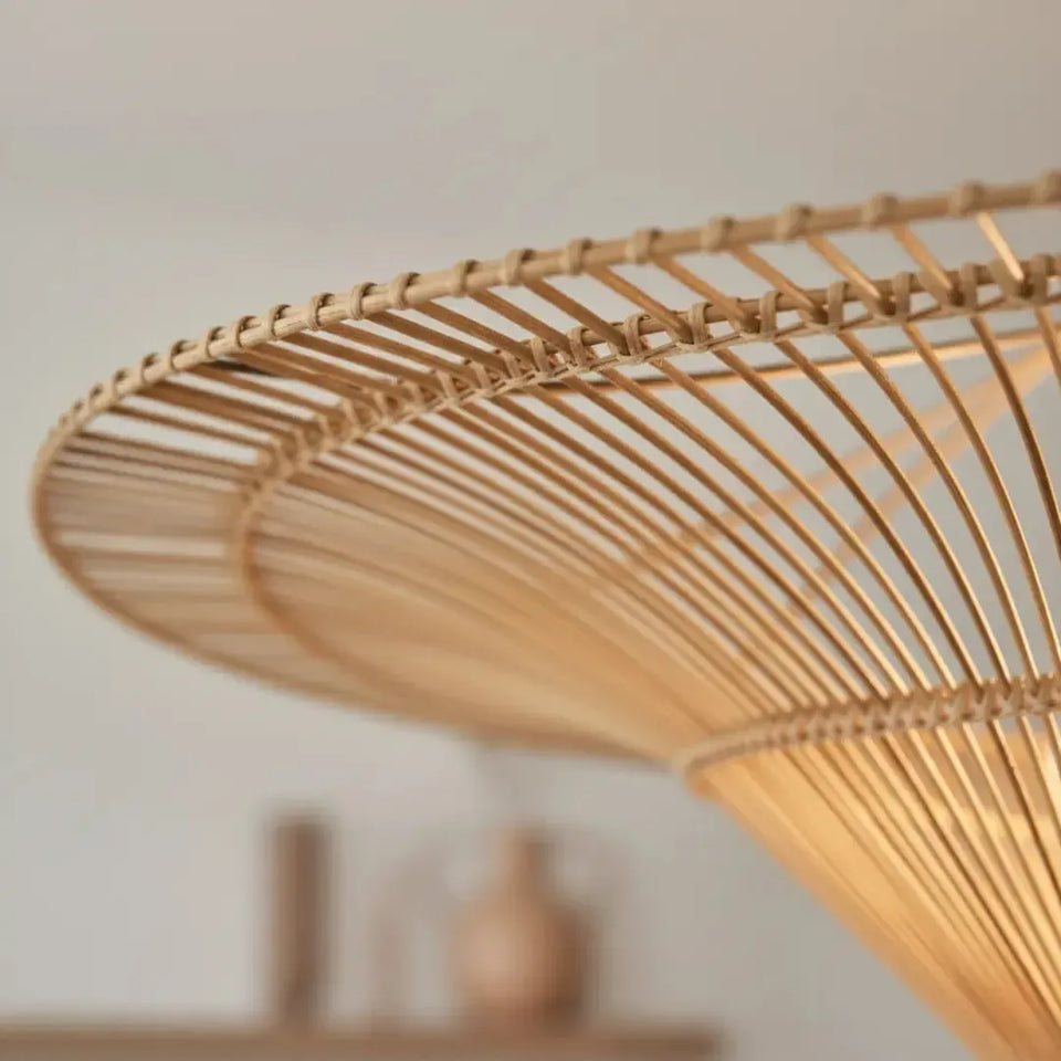 Luminária Artesanal Rattan Natural Liora 150x43cm Bahali