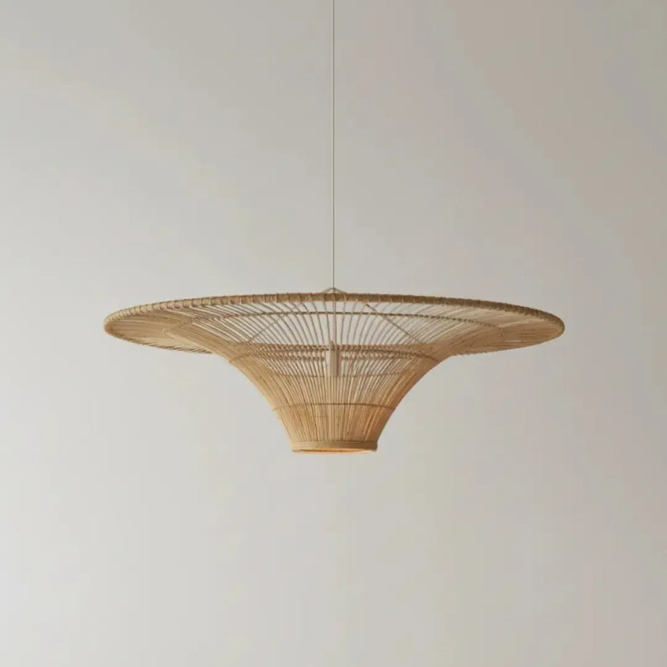 Luminária Artesanal Rattan Natural Liora 150x43cm Bahali