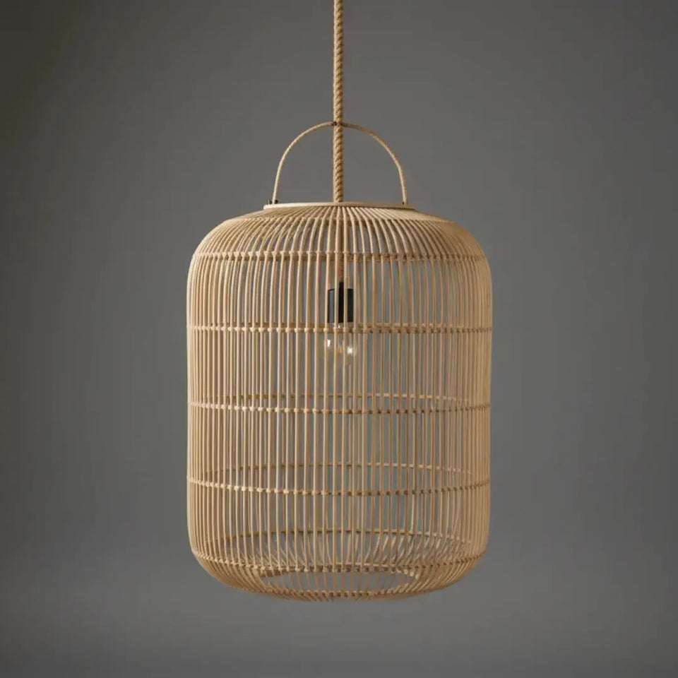 Luminária Artesanal Rattan Natural Nala 50x60cm Bahali