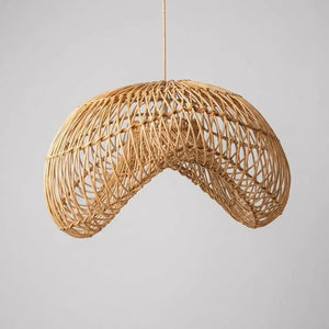 Luminária Artesanal Rattan Natural Nami 40cm Bahali