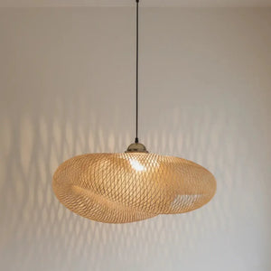 Luminária Artesanal Rattan Natural Nami 80cm Bahali
