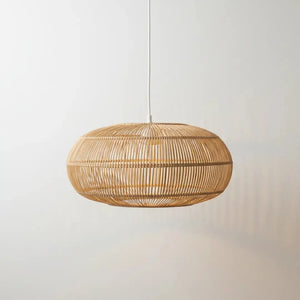 Luminária Artesanal Rattan Natural Nildo 40x22cm Bahali