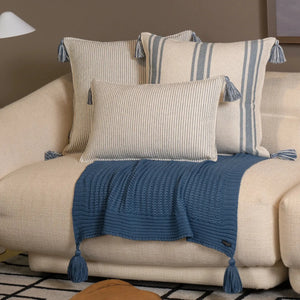 Manta Tricot Trama Lotus 1,80x0,90 Azul Jeans