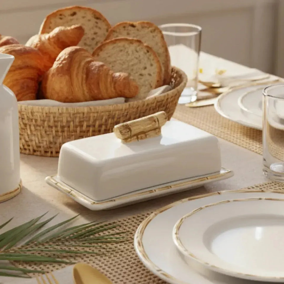 Manteigueira Cerâmica Bambu Scalla