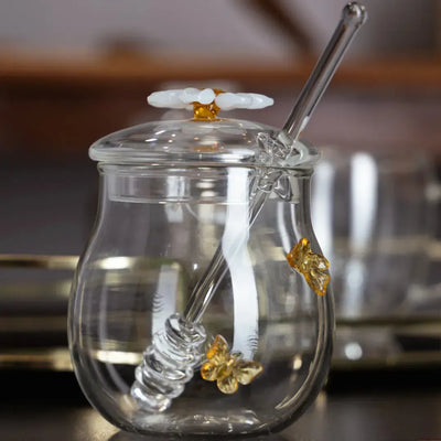Meleira Vidro Borossilicato com Pegador e Tampa Sun Garden 12x8,5cm