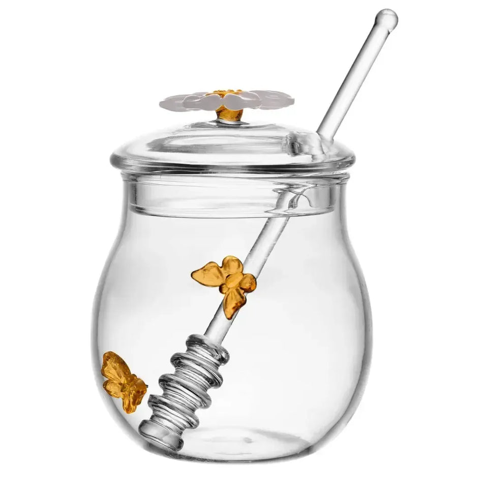 Meleira Vidro Borossilicato com Pegador e Tampa Sun Garden 12x8,5cm