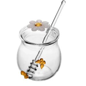 Meleira Vidro Borossilicato com Pegador e Tampa Sun Garden 12x8,5cm