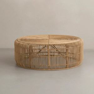Mesa Centro Laiso Rattan Trançado Bahali 100x40cm